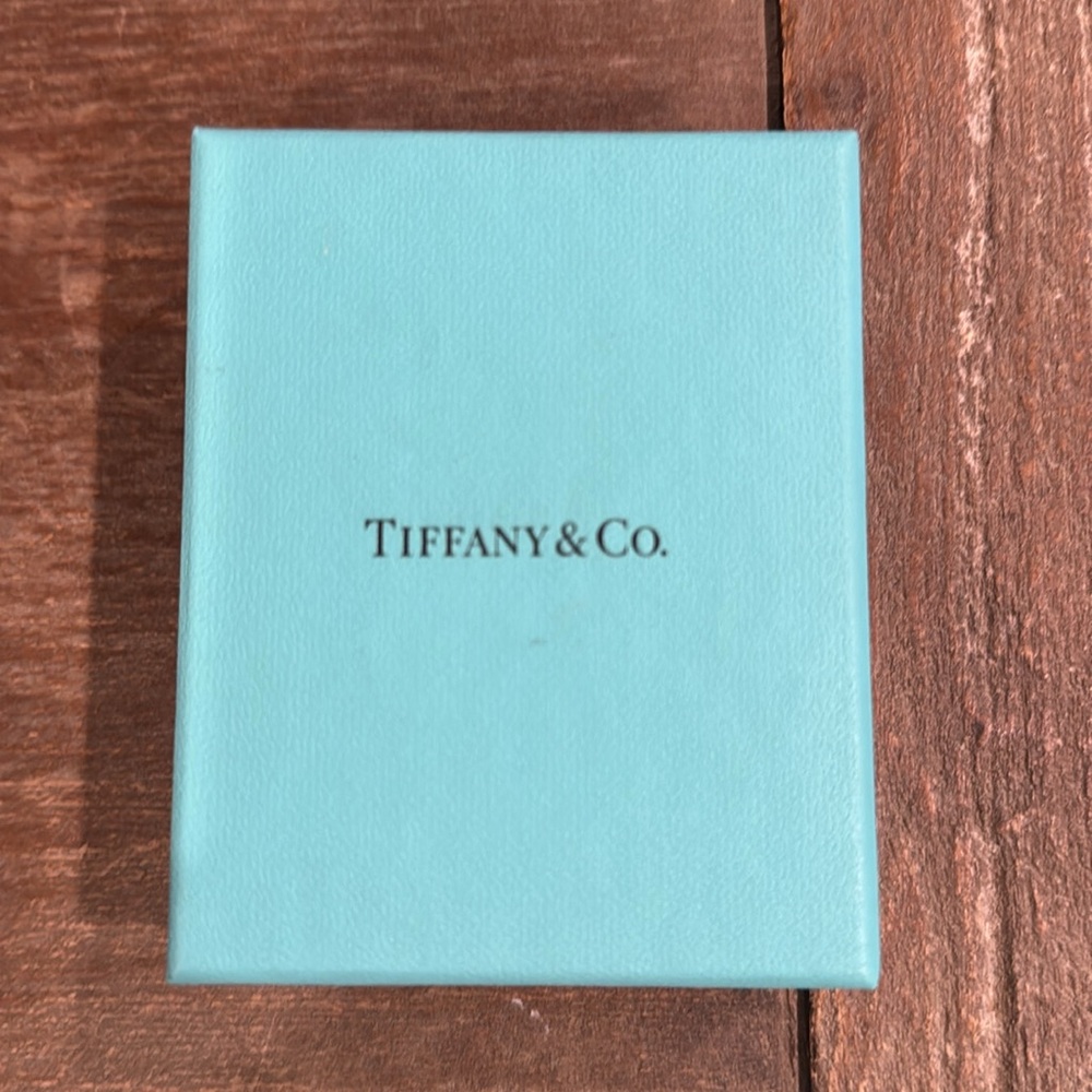 Small Tiffany Box 3” x 4” with jewelry pouch. Authentic.
